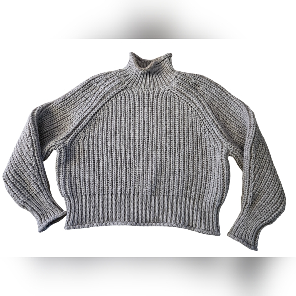 H&M Chunky Knit Mock Neck Sweater